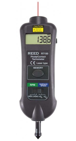 REED R7150 Professional Combination Contact / Laser Photo Tachometer